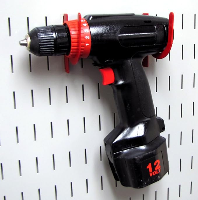 Wall Control Pegboard Accessory U-Shaped Slotted Metal Hook Red - Image 4
