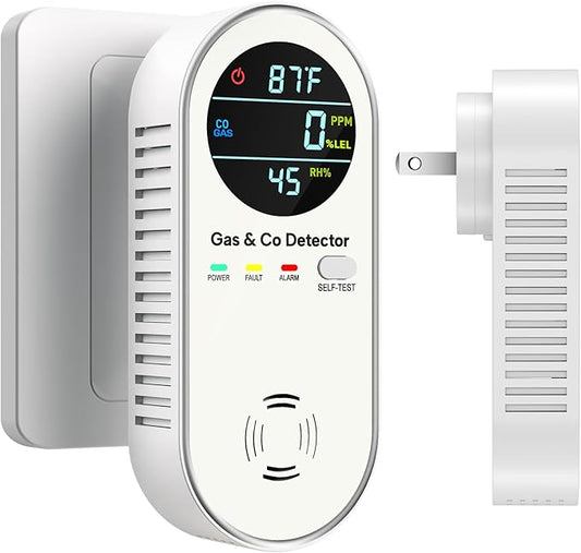 NICGOL 4-in-1 Upgraded Natural Gas Detector & Carbon Monoxide Detectors by NICGOLDetectorsforHomeSafe