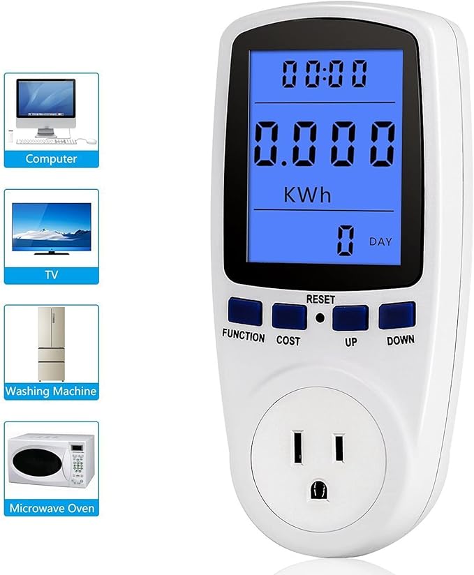 LED Watt Power Meter Plug, Home Electricity Usage Monitor - Image 3