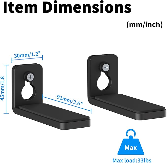 suptek Soundbar Wall Mount Shelf – Wall Mount Bracket - Image 8