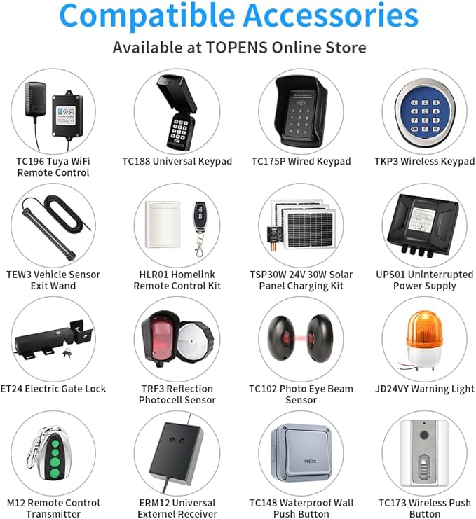 TOPENS PW802 Automatic Gate Opener - Image 8