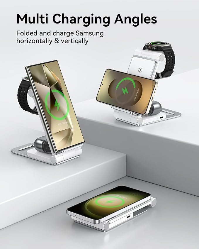 Wireless Charger for Samsung 3 in 1 Wireless Charging Station Foldable Wireless - Image 7