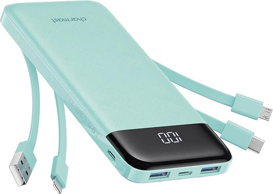 charmast Portable Charger with Built in Cables, Power Bank with Cords Wires by Charmast