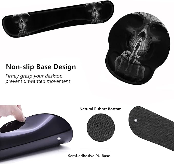 Keyboard Wrist Rest and Mouse Pad Wrist Support Set - Image 4