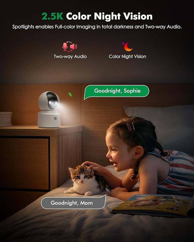 2.5K 4MP Pan/Tilt Security Camera Indoor - Image 7