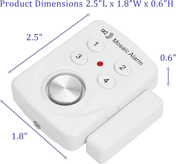 3 Pack Door Alarms with Delay When Left Open 130db Window Break Sliding Siren - Image 9