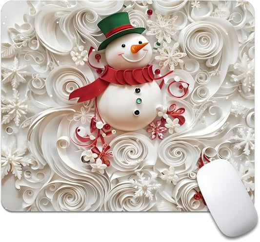Christmas in The Snow Square Mouse pad, Waterproof, Anti Slip Rubber Base by Goodsprout