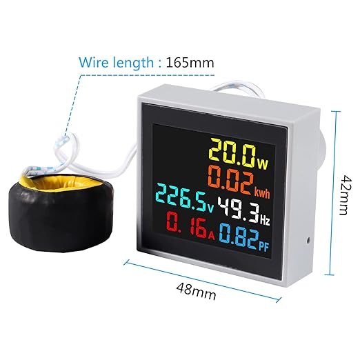 Alinan 6 in 1 AC Display Meter AC50-300V 100A 110V 220V Voltage Power Factor - Image 2