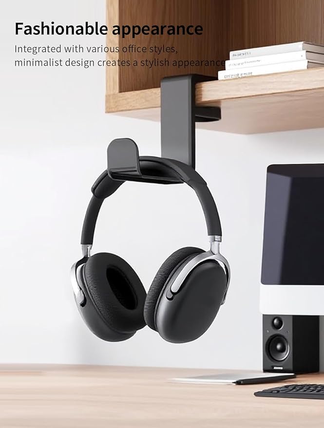 STEARBOR Headphone Hook，Under Desk Headphone Holder，PC Gaming Headset - Image 2