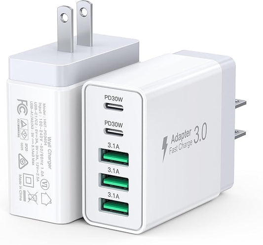 60W USB C Wall Charger Block by CSODINCE