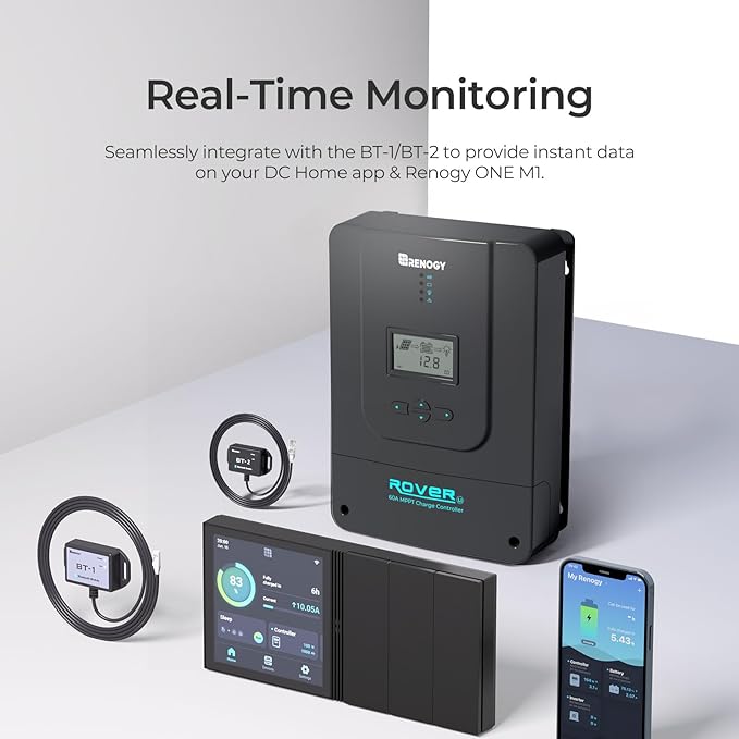 Renogy Charge Controller-Rover 60A MPPT 12V/24V/36V/48V Auto-Detect LCD Display - Image 3