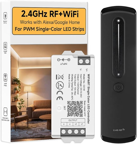 BTF-LIGHTING RF 2.4GHz Wireless Remote RC07RFB & C01W 2.4GHz Tuya WiFi by BTF-LIGHTING