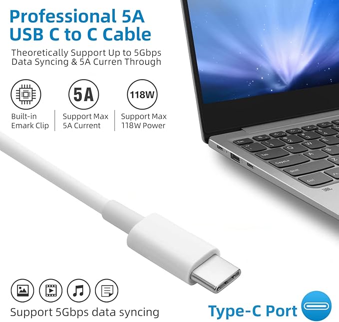 Furgor Mac Book Pro Charger - 118W USB C Charger Fast Charger Compatible - Image 6