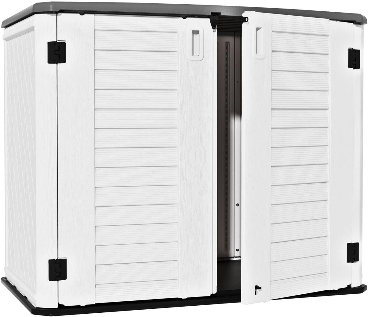 zzm 4x2.5 ft outdoor storage shed, resin waterproof, main product view
