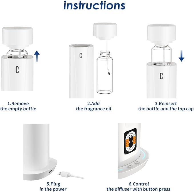 Waterless Scent Diffuser – 1200 Sq Ft Coverage, Essential Oil Diffuser - Image 5