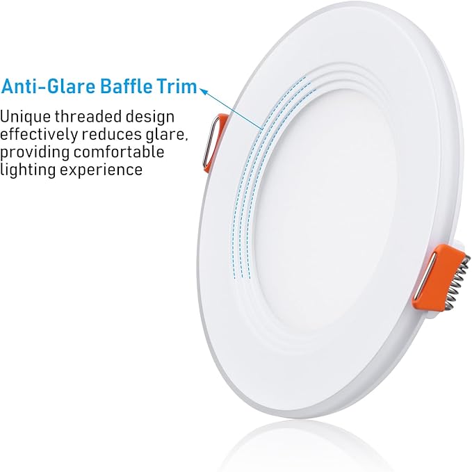 TORCHSTAR 8-Pack 5CCT 4 Inch Slim LED Recessed Lights - Image 3