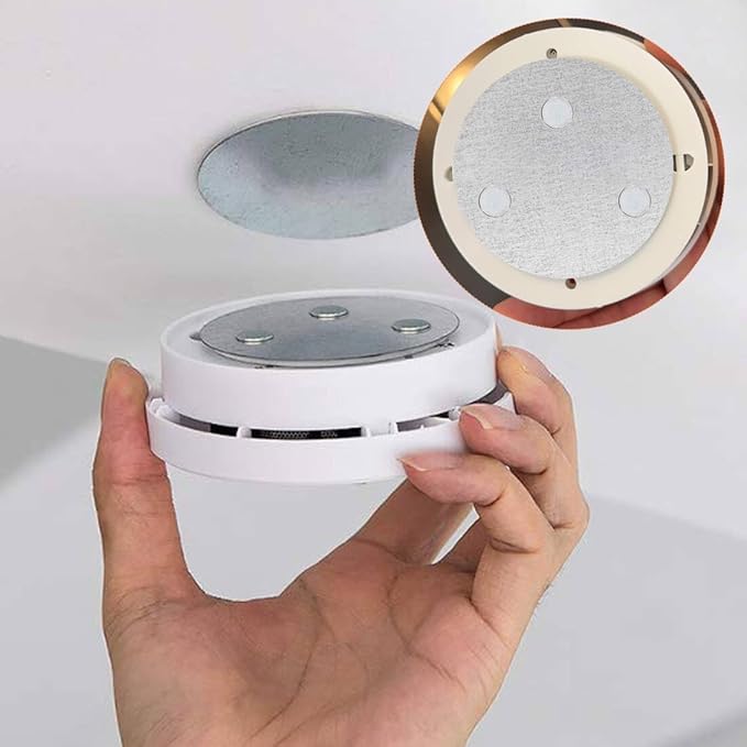 Magnetic Smoke Detector Sticky Pads Magnetic Adhesive Pads 3PCS Magnetic Smoke - Image 6