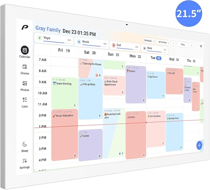 Digital Calendar, 21.5 inch Wall Planner & Chore Chart, FULL HD Interactive by PRONEXT