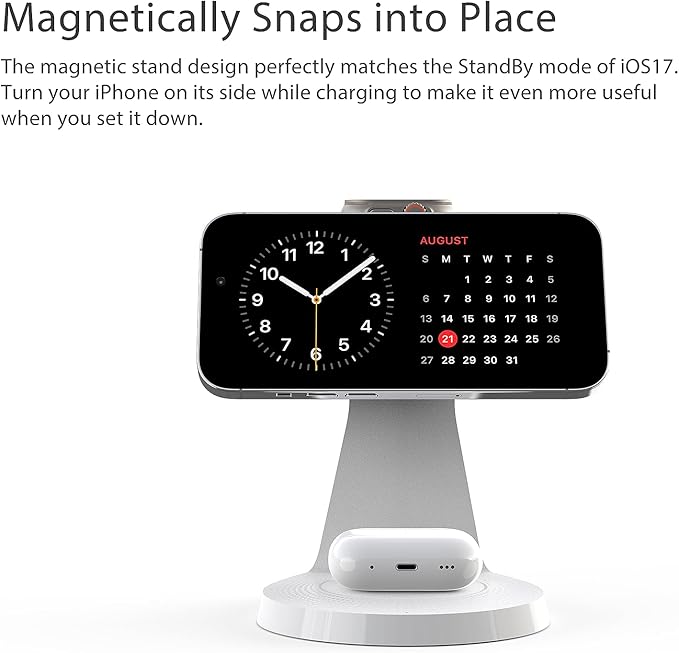 3 in 1 Charging Station for Apple Devices, Mag-Safe Charger Stand Fast Charging - Image 3