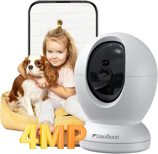 usogood 2.5K Indoor Camera for Home Security, 360°Pet Camera Indoor by Usogood