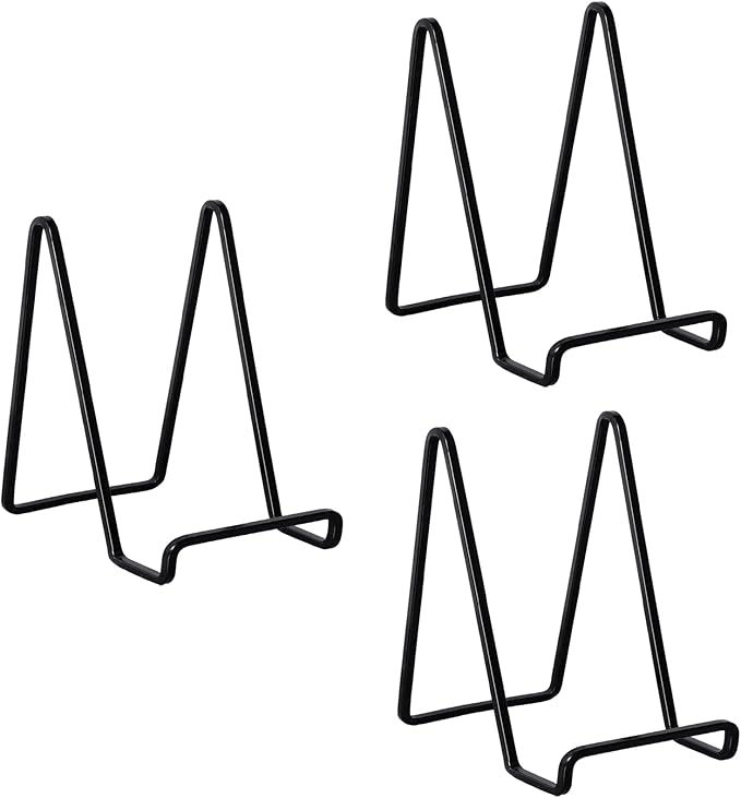 3 Pack 4 inch Metal Plate Stands by Kruodop