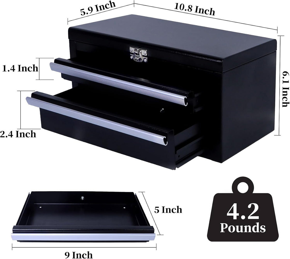 sumeruz mini tool box with drawers - small shown in use