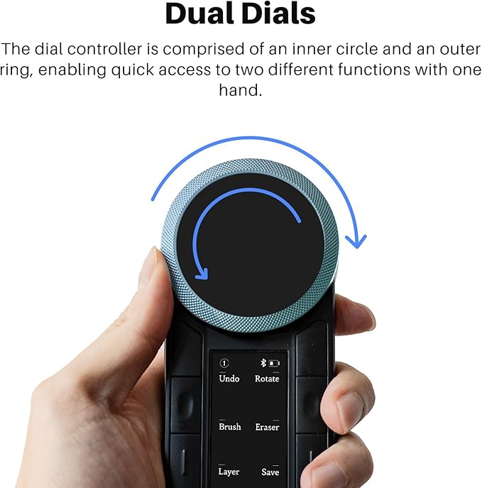 HUION Keydial Remote Bluetooth Programmable Keypad - Image 4