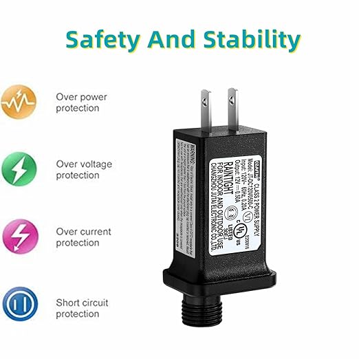 Replacement 12V 0.5A LED Transformer JT-DC120V0500-C Class 2 Power Supply IP44 - Image 2