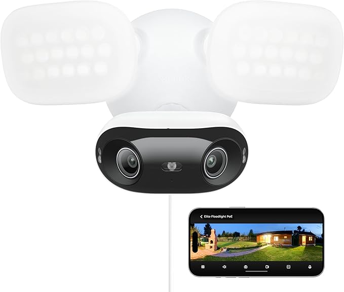 REOLINK Elite Pro Floodlight PoE, 16MP Dual Lens PoE Security Camera by REOLINK