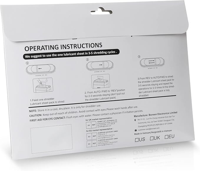 Bonsaii Paper Shredder Lubricant Sheets - Image 9