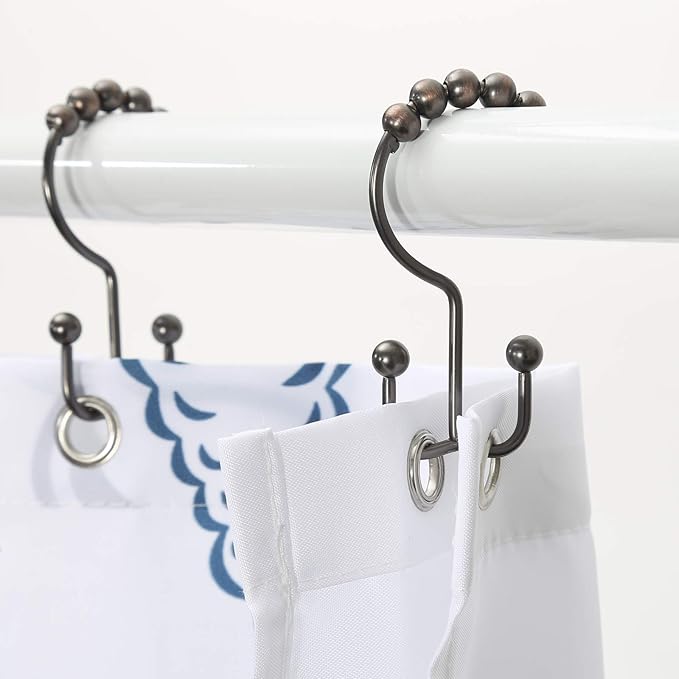 Shower Curtain Hooks, Goowin Shower Curtain Rings, Stainless Steel Shower - Image 6