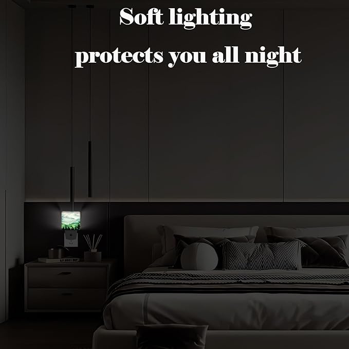 FSHVQKD Mountain Forest Landscape Painting Night Light, Plug Into Wall Decor - Image 7