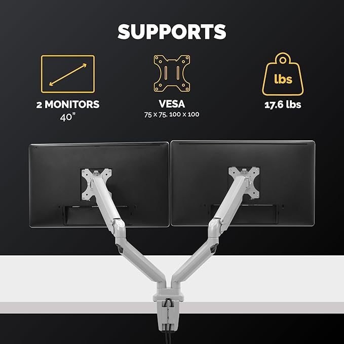Fellowes Platinum Series Dual Monitor Arm - Image 2