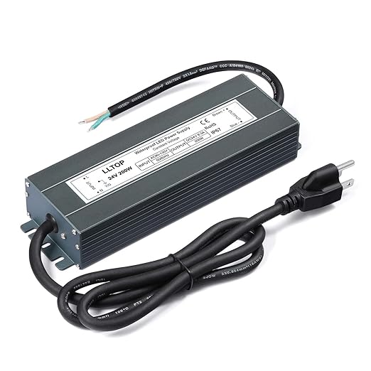 LLTOP LED Power Supply 24V 8.3A 200W LED Driver AC90-130V to 24VDC Converter by LLTOP