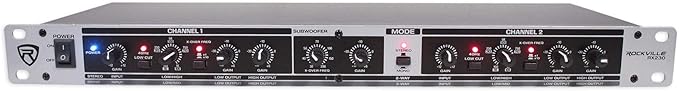 Rockville RX230 2-Way Stereo/3-Way Mono Crossover, XLR Input/Output, Adjustable by Rockville