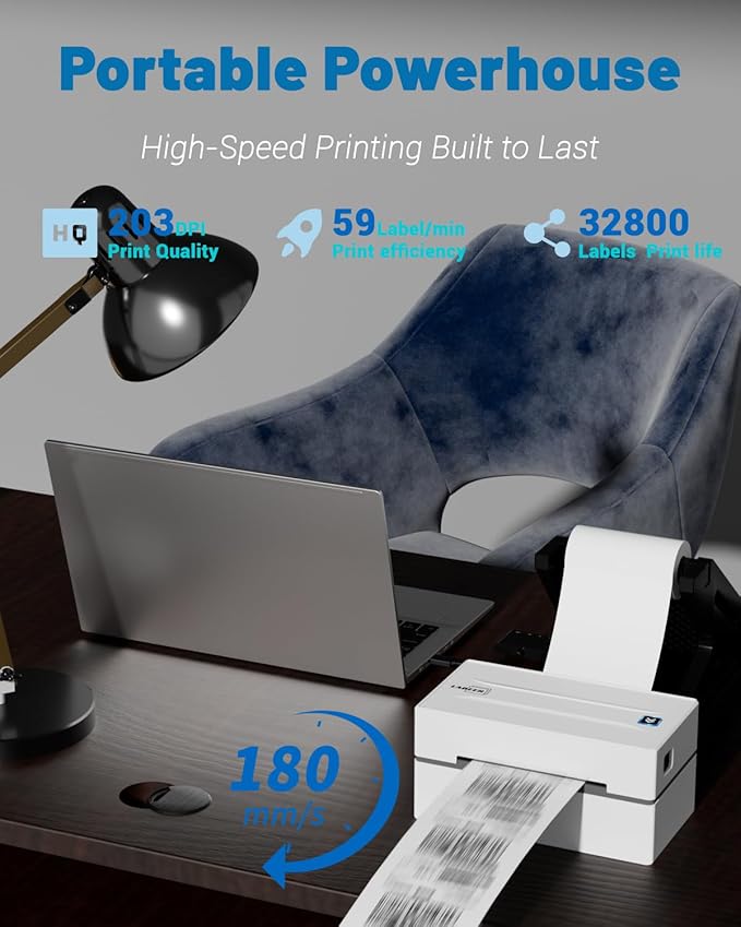 Labeer Bluetooth Thermal Shipping Label Printer, 4x6 Wireless Shipping Label - Image 4