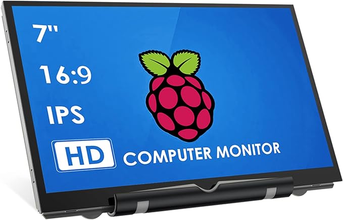 HMTECH 7 Inch Raspberry Pi Screen 800x480 HDMI Portable Monitor IPS LCD Screen by HMTECH