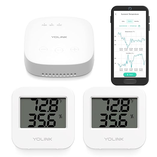 YoLink SpeakerHub & Two Temp/Humidity Sensors Starter Kit – Audio Hub Plays by YoLink