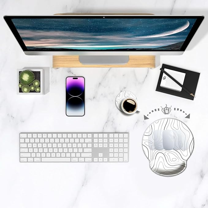 Ergonomic Mouse Pad with Wrist Support, Mouse Pad with Wrist Rest, Relieve - Image 3