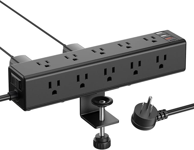 CCCEI Standing Desk Clamp Power Strip by CCCEI
