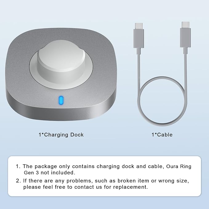 ZOOROO Charger Compatible with Oura Ring Gen 3 Size 13, Fast Charging Dock with - Image 8