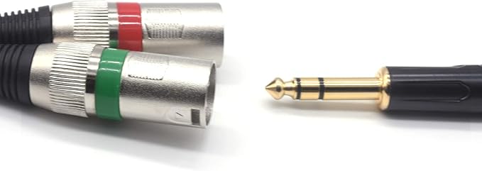 SiYear 10FT 6.35mm TRS Male Plug to 2 Dual XLR Male Stereo Unbalanced Y - Image 3