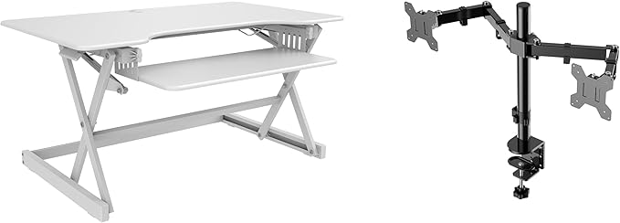 Rocelco 40" Large Height Adjustable Standing Desk Converter by Rocelco