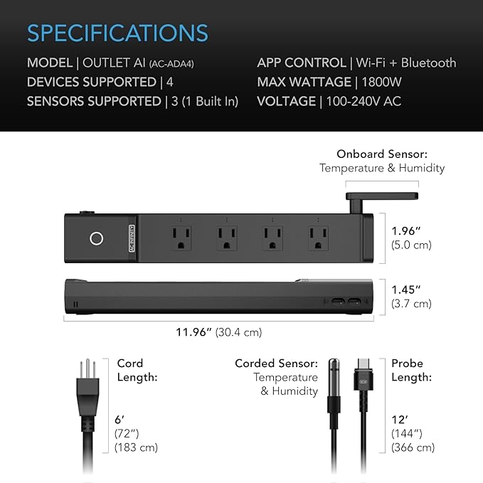 AC Infinity Outlet AI, Environment Controller, Smart WiFi Power Strip, - Image 7