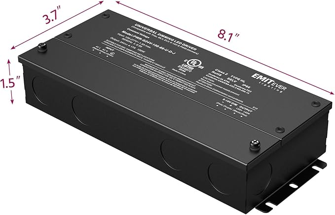 EMITEVER Dimmable Led Driver, 100W AC 100V-277V to DC 24V Transformer, 5-in-1 - Image 3
