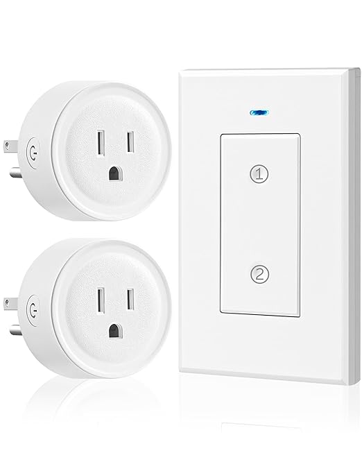 Remote Control Outlet WILAWELS Wireless Light Switch, 2 Pack Expandable and by Wilawels