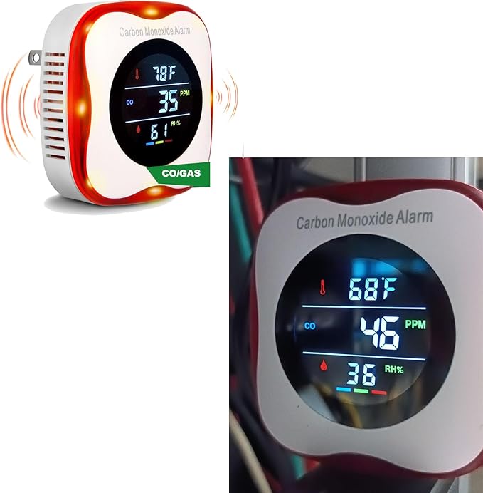 Vzmcov Plug-in Carbon Monoxide Detector - Image 8
