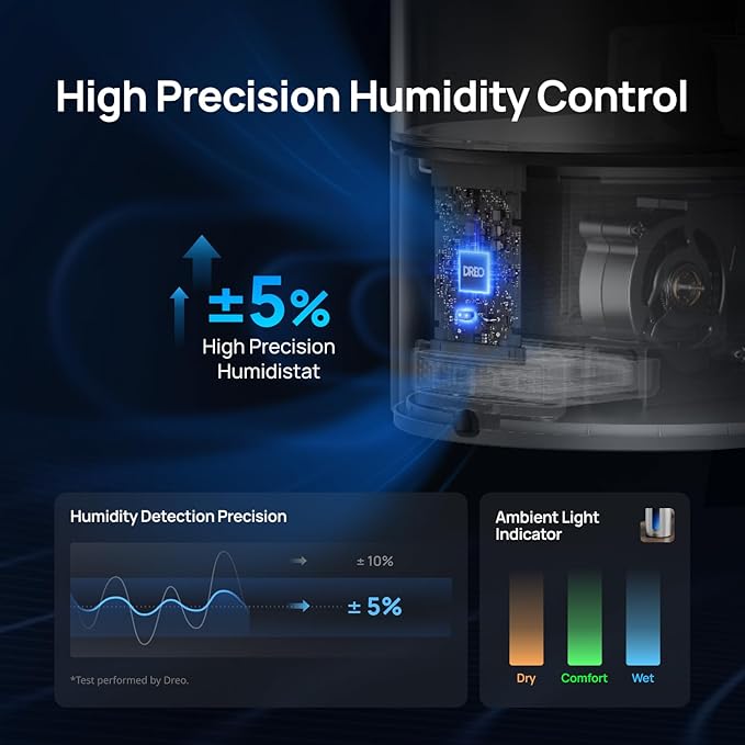 DREO 6L Humidifiers for Bedroom, Smart Warm & Cool Mist for Large Room - Image 6