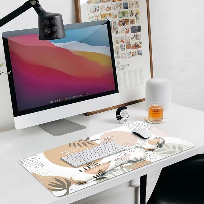 4-in-1 Large Mouse Pad, Keyboard Wrist Rest Pad & Wrist Support Mousepad Set - Image 6