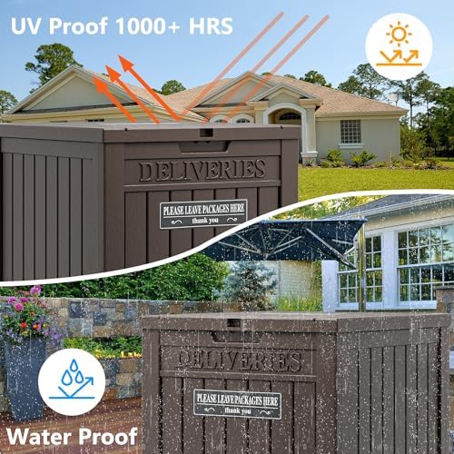 lhbgo package delivery box for outside, 48 gallon, package contents